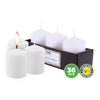 Home Master 36PCE Pillar Candles White Unscented Lead Free Wick 16 Hours 7cm