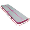 Everfit 3m x 1m Air Track Mat Gymnastic Tumbling Pink and Grey