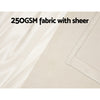 Artiss 2X 132x213cm Blockout Sheer Curtains Beige