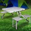 Weisshorn Camping Table Folding Aluminum Portable Outdoor Picnic 85CM