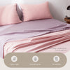 Cosy Club Washed Cotton Sheet Set Pink Purple Double