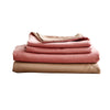 Cosy Club Washed Cotton Sheet Set Pink Brown Queen