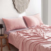 Cosy Club Washed Cotton Sheet Set Pink Purple Single