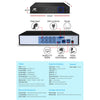 UL-TECH 8CH 5 IN 1 DVR CCTV Security System Video Recorder /w 8 Cameras 1080P HDMI Black