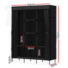 Artiss Large Portable Clothes Closet Wardrobe with Shelf Black