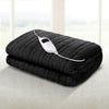 Giselle Bedding Heated Electric Throw Rug Fleece Sunggle Blanket Washable Charcoal