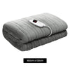 Giselle Bedding Heated Electric Throw Rug Fleece Sunggle Blanket Washable Silver