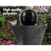 Gardeon Solar Water Feature with LED Lights Black 85cm