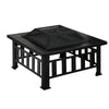 Grillz Fire Pit BBQ Grill 2-In-1 Table