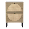 Artiss Shoe Cabinet 2 Drawers Rattan 6 Pairs