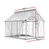 Greenfingers Greenhouse 2.48x1.89x2M Aluminium Polycarbonate Green House Garden Shed