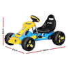 Rigo Kids Pedal Go Kart Ride On Toys Racing Car Plastic Tyre Blue