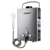 Devanti Portable Gas Water Heater 8L/Min With Pump LPG System Grey