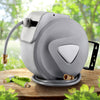 Water Hose Reel 30M Retractable Garden Auto Rewind Brass Spray Gun