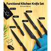 5-Star Chef 7PCS Kitchen Knife Set Stainless Steel Non-stick with Sharpener