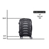 Wanderlite 20" 55cm Luggage Trolley Travel Suitcase Set TSA Hard Case Lightweight Strap