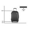 Wanderlite 20" 55cm Luggage Trolley Travel Set Suitcase Carry On Hard Shell Case Sets Lightweight Black