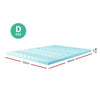 Giselle Bedding Memory Foam Mattress Topper 11-Zone 8cm Double