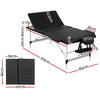 Zenses Massage Table 85cm Portable 3 Fold Aluminium Beauty Bed Black