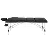 Zenses Massage Table 85cm Portable 3 Fold Aluminium Beauty Bed Black