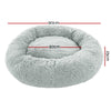 i.Pet Pet Bed Dog Cat 90cm Large Calming Soft Plush Light Grey