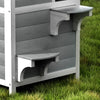 i.Pet Cat House Outdoor Shelter 56cm x 52cm x 82cm Rabbit Hutch Wooden Condo Small Dog Pet Enclosure