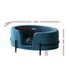 i.Pet Pet Bed Dog Sofa Lounge Cat Calming Couch Raised Blue