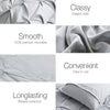 Giselle Quilt Cover Set Diamond Pinch Grey - Queen