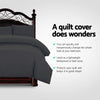 Giselle Quilt Cover Set Classic Black - Super King