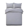 Giselle Quilt Cover Set Classic Grey - Queen