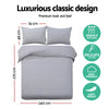 Giselle Quilt Cover Set Classic Grey - Super King