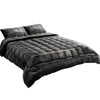 Giselle Bedding Faux Mink Quilt King Size Charcoal