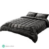 Giselle Bedding Faux Mink Quilt Super King Charcoal