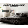 Giselle Bedding Faux Mink Quilt Super King Charcoal