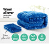 Giselle Bedding Faux Mink Quilt Super King Size Navy