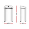 Devanti 50L Motion Sensor Bin Rubbish Automatic Silver