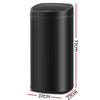 Devanti 68L Motion Sensor Bin Rubbish Automatic Black