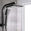 Cefito WELS 8'' Rain Shower Head Set Square Handheld High Pressure Wall Black