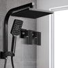 Cefito WELS 8'' Rain Shower Head Taps Square Handheld High Pressure Wall Black