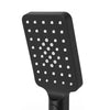 Handheld Shower Head 3.1'' High Pressure 3 Spray Modes Square Black