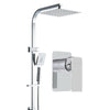 Cefito WELS 10'' Rain Shower Head Mixer Square Handheld High Pressure Wall Chrome