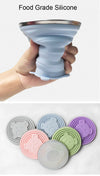 320 ml Travel Camping Drinking Water Collapsible Silicone Mug Foldable Cup