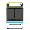 Everfit 6FT Trampoline for Kids w/ Enclosure Safety Net Swing Rectangle Yellow