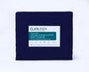 Elan Linen 100% Egyptian Cotton Vintage Washed 500TC Navy Blue Double Bed Sheets Set