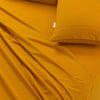 Elan Linen 100% Egyptian Cotton Vintage Washed 500TC Mustard King Bed Sheets Set