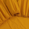 Elan Linen 100% Egyptian Cotton Vintage Washed 500TC Mustard King Bed Sheets Set