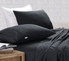 Elan Linen 100% Egyptian Cotton Vintage Washed 500TC Charcoal 50 cm Deep Mega King Bed Sheets Set