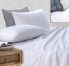 Elan Linen 100% Egyptian Cotton Vintage Washed 500TC White 50cm Deep Mega Queen Bed Sheets Set