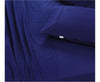 Elan Linen 100% Egyptian Cotton Vintage Washed 500TC Navy Blue Single Bed Sheets Set