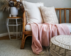 Kensington Throw - 10% Cashmere/ 90% Super Fine Merino Wool - Blush